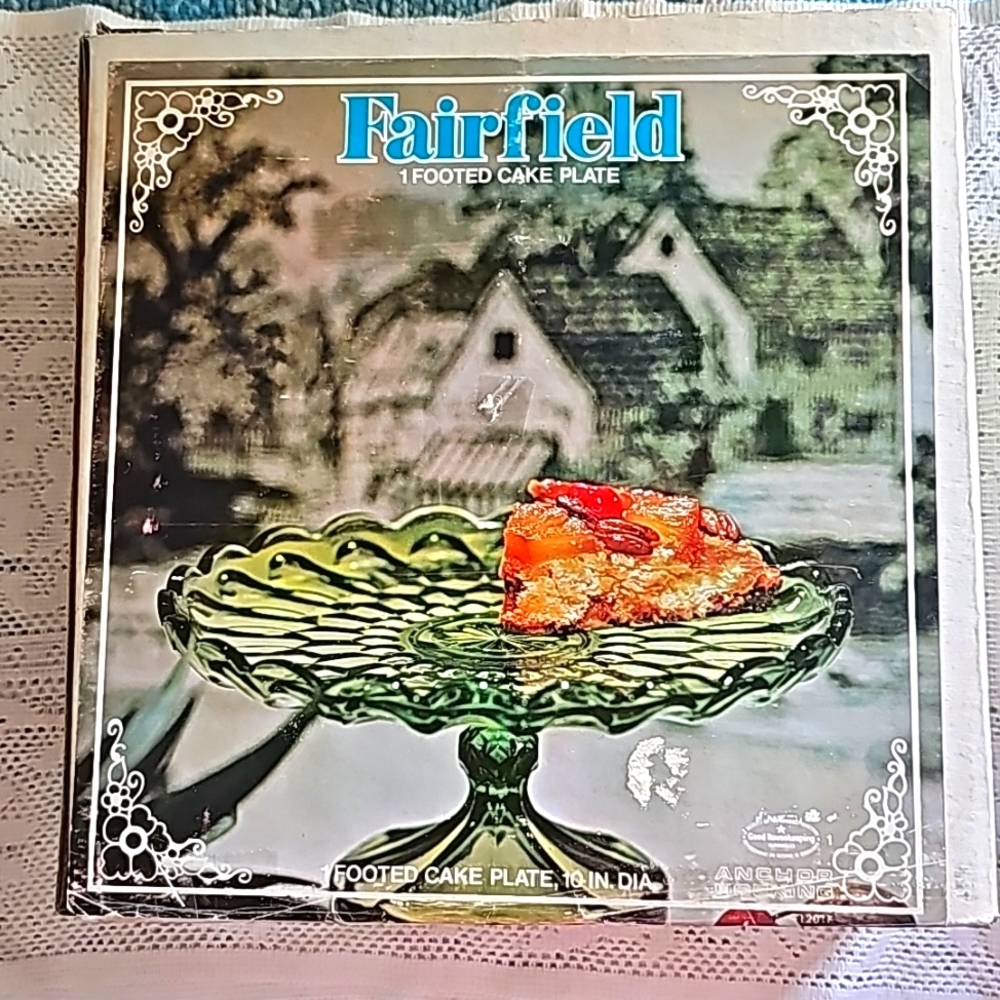 Fairfield Amber Cake Stand in Original Box
